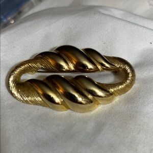 Twisted Gold-Tone Brooch